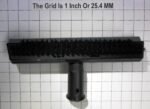 Squeegee head with brush