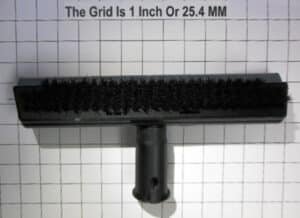 Squeegee head with brush
