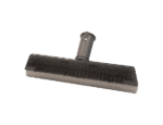 Squeegee head with brush