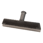 Squeegee head with brush