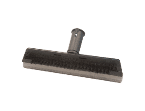Squeegee head with brush