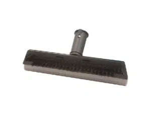 Squeegee head with brush